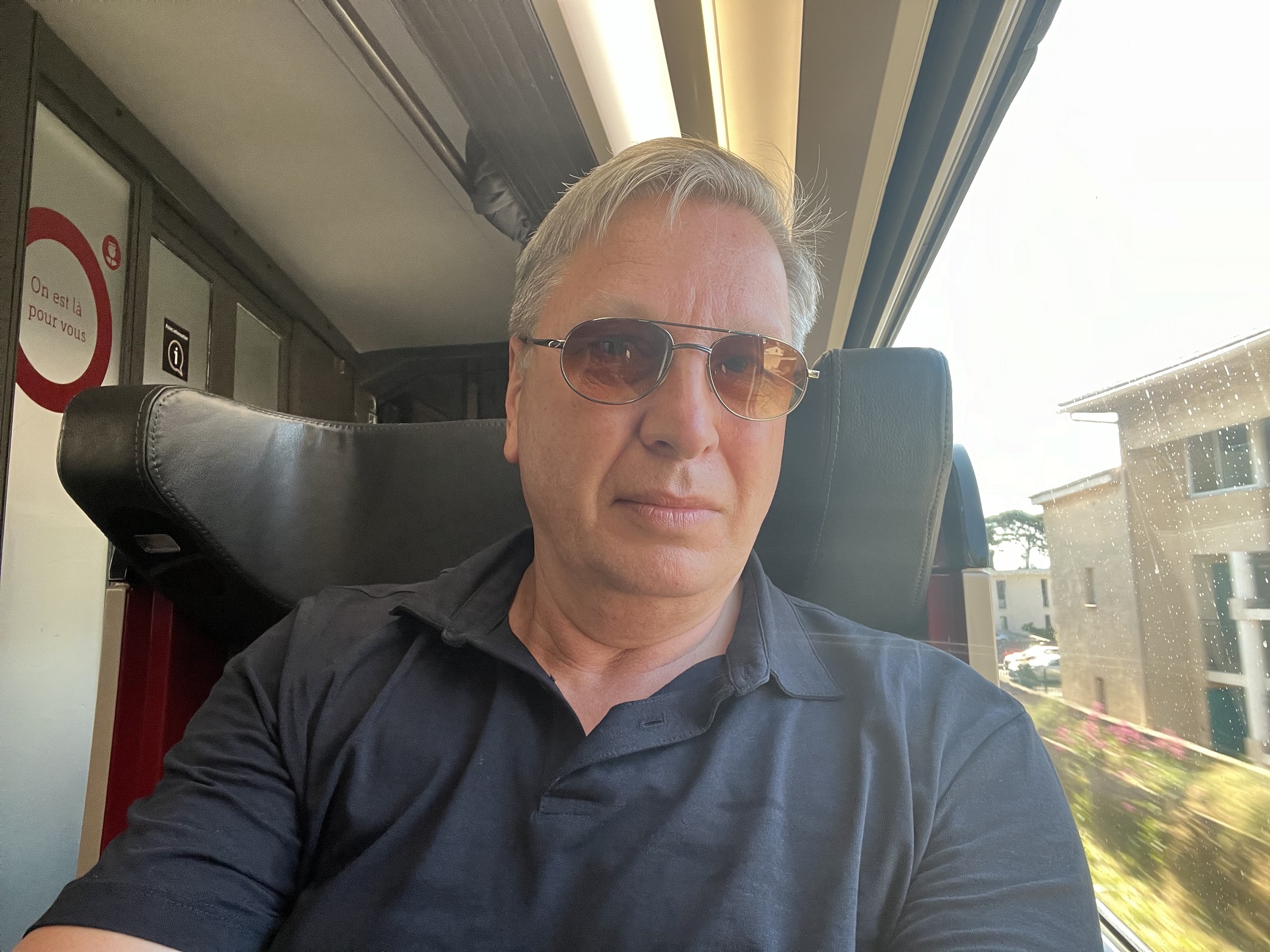 Jörg Lafrenz im TGV zwischen Marseille und Toulon
